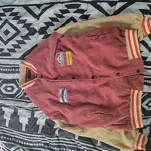 Dark Pink Graphic Jacket